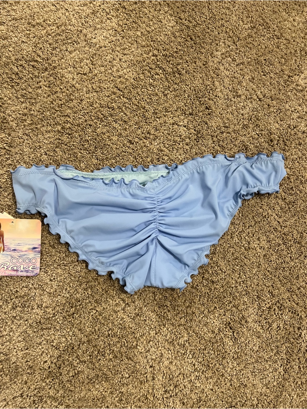 Coco Rave Light Blue Ruffle Bikini Bottom - Picture 3 of 6